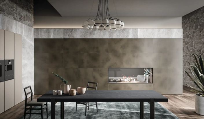 Wandbekleding en keuken van het merk Zampieri Cuccine
